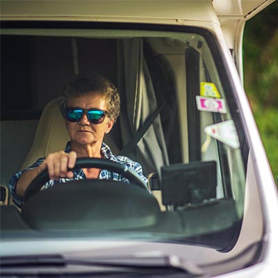 Woman Driving RV